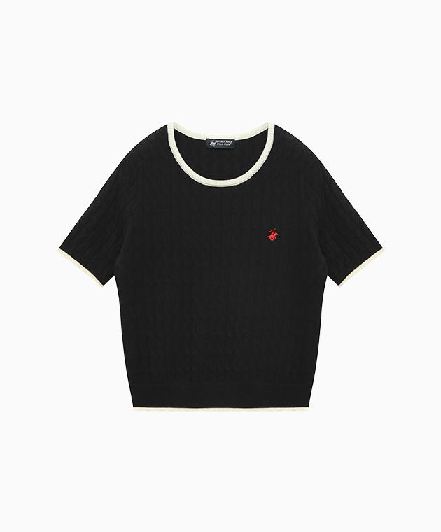 BHPOLOCLUB Women'S Point Line Cable Knit 7 Colors Tk016