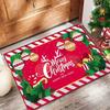 Festive Snowman Reindeer Christmas Doormat Non Slip Entryway Rug for Living Room Bedroom Indoor Outdoor Holiday Floor Mat Decor