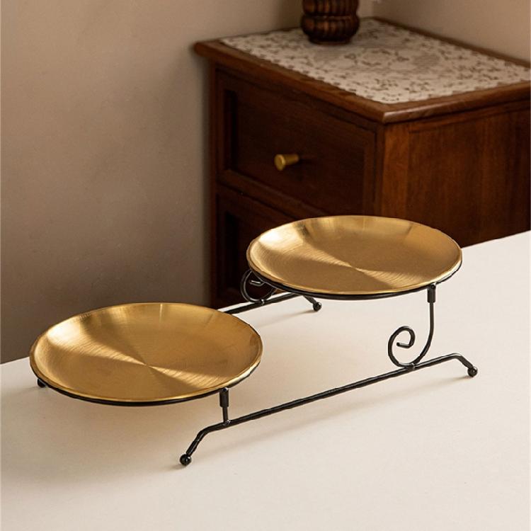 Practical Detachable Dessert Stand for Parties Detachable Fruit Serving Holder Metal Wedding Cake Display Plate