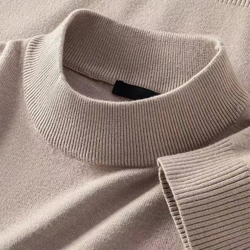 Maglione da Uomo a Coste con Collo Alto e Maniche Lunghe - Morbido Pullover per l'Autunno e l'Inverno, da Indossare a Strati e Quotidiano.