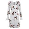 Women's Autumn/Winter Fashion Loose Pullover Printed Long Sleeve Split Dress