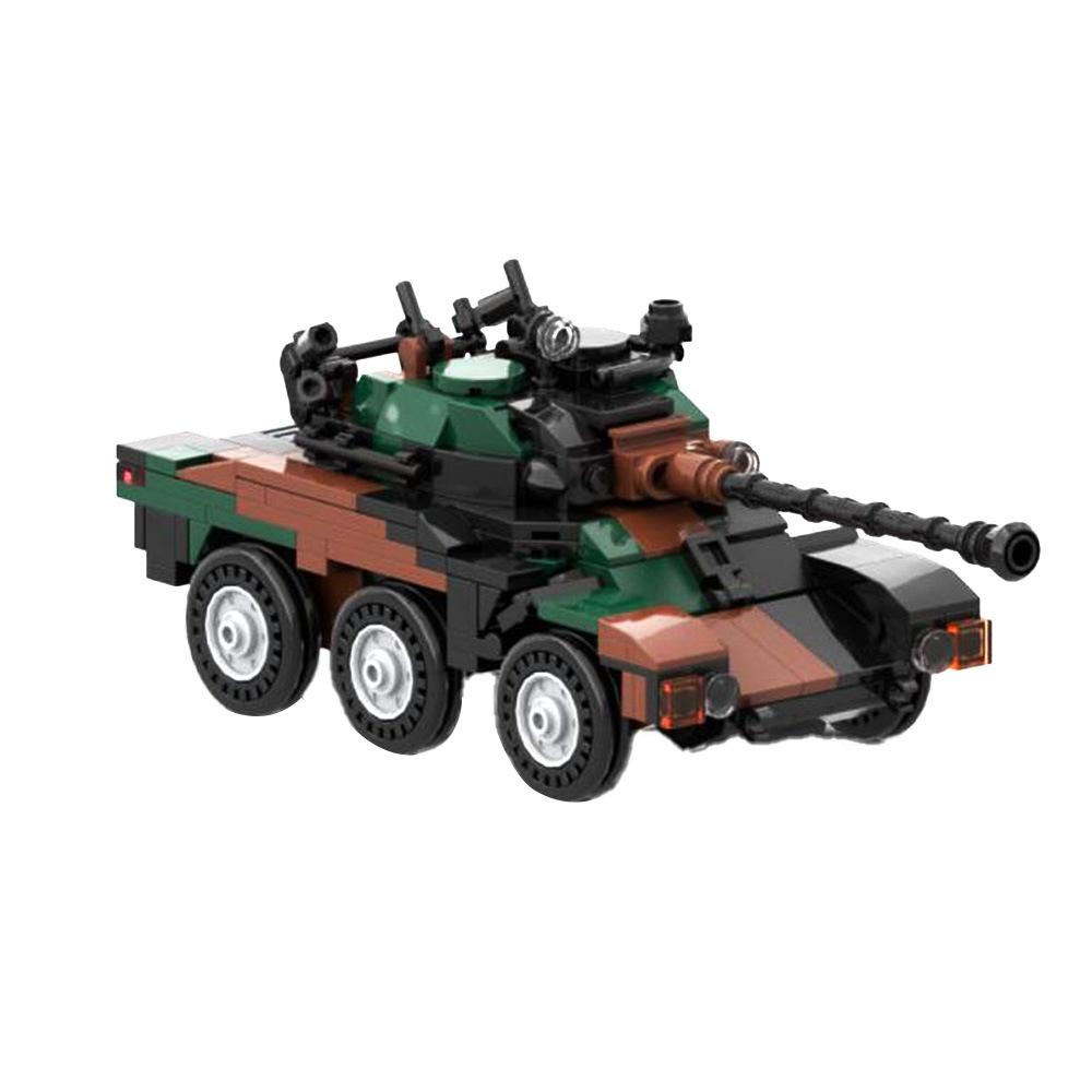 

Tank Small Particle Building Blocks Children Puzzle Assembly Toy Gift Heavy Armored Vehicle Model 6 wheels disguise camouflage s STEM DIY Model Kit 3D