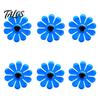 Rust-resistant Outdoor Decor 6Pcs Metal Flowers Wall Decor, Flower Sunflower Ornament Art, Iron Hanging Decoration Garden for Outside Indoor