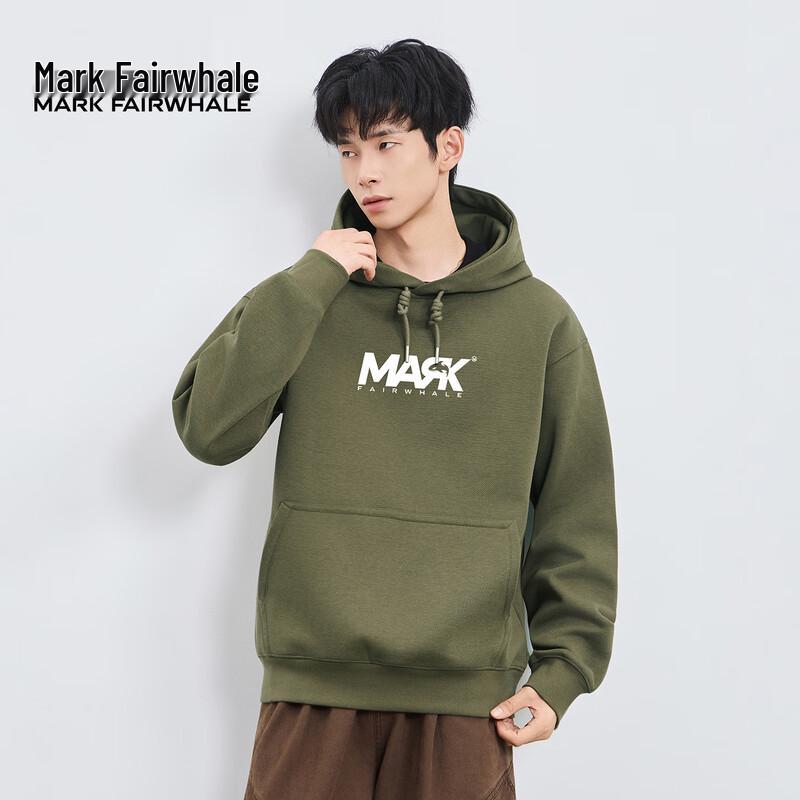 Mark Fairwhale Men's Printed Letter Hooded Sweatshirt