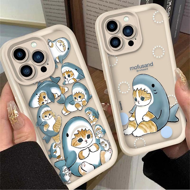 Cartoon Mofusand Cat Phone Case for iPhone 17 Air 16 16E 15 14 13 12 11 Pro Max X XS X S Max XR SE 2020 SE4 7 8 Soft Back Cover