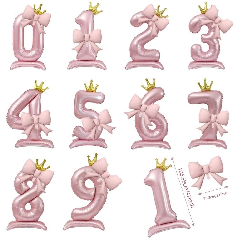 Crown Shape Standing Crown Balloons Pink Color 42 Inch Balloons Wedding Venue Decoration
