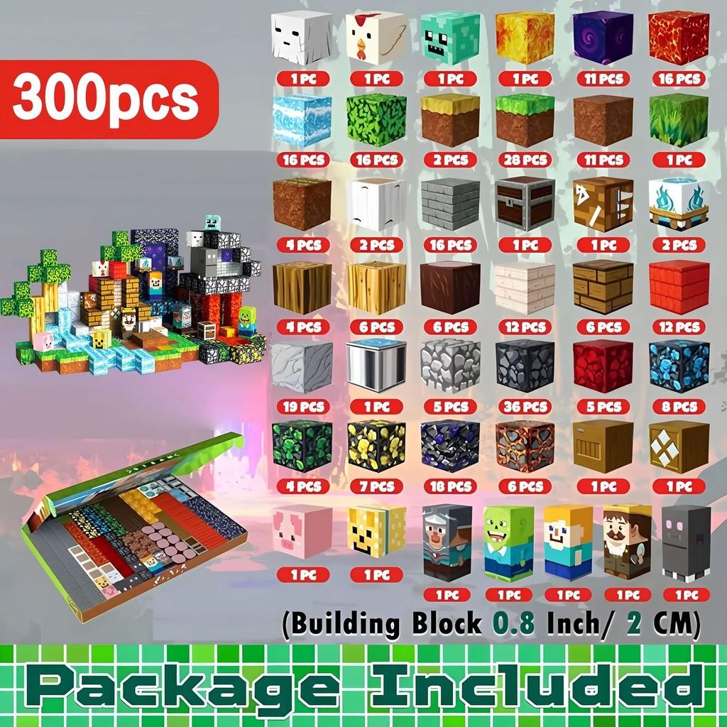 Vehicle Mining Minecraft Adventure Valley Farm Assembly Magnetic Block Set Cube