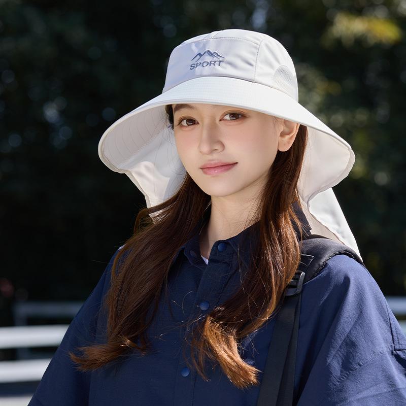 2026 Spring And Summer New Women'S Fashion Hat Outdoor Sunshade Hiking Wide-Brimmed Fisherman'S Hat Sunhat