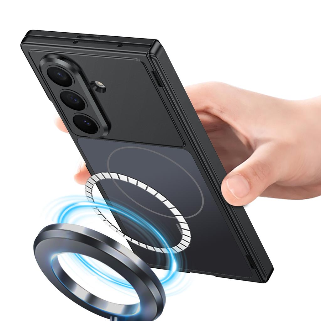 Magnetic Hinge Plastic Case for Samsung Galaxy Z Fold 8 Ultra Screen Glass for Magsafe Wireless Charge Cover for Galaxy Z Fold7