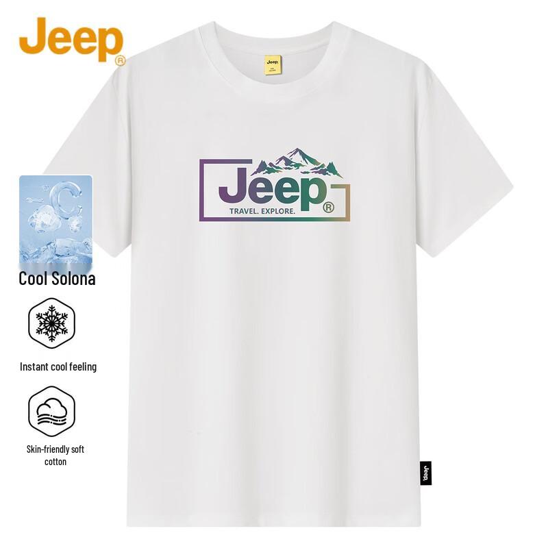 

Men s JEEP Casual Solid Color T-Shirt 3XL