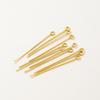 100pcs/lot 16 18 26 30 mm 14K 18K Gold Eye head Pins Eye Beads Crafs Charm Headpin For DIY Jewelry Making Supplies Accessories