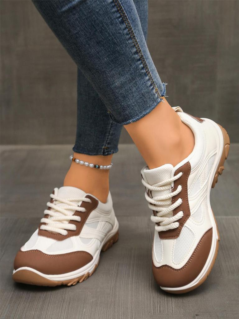 New Fashionable Anti Slip Outdoor Hiking Shoes For Women Breathable Lace Up Sports Shoes Comfortable Casual Shoes