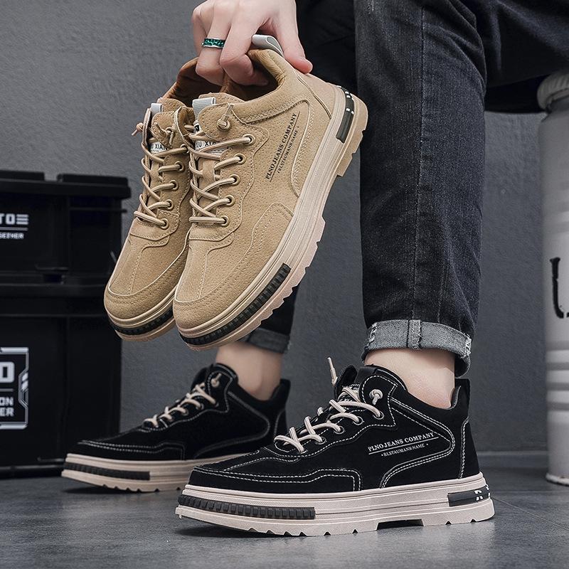 Men's Fall Non-slip Board Shoes Comfortable Casual Sports Versatile Work Kitchen Shoes Trendy Lightweight Footwear
