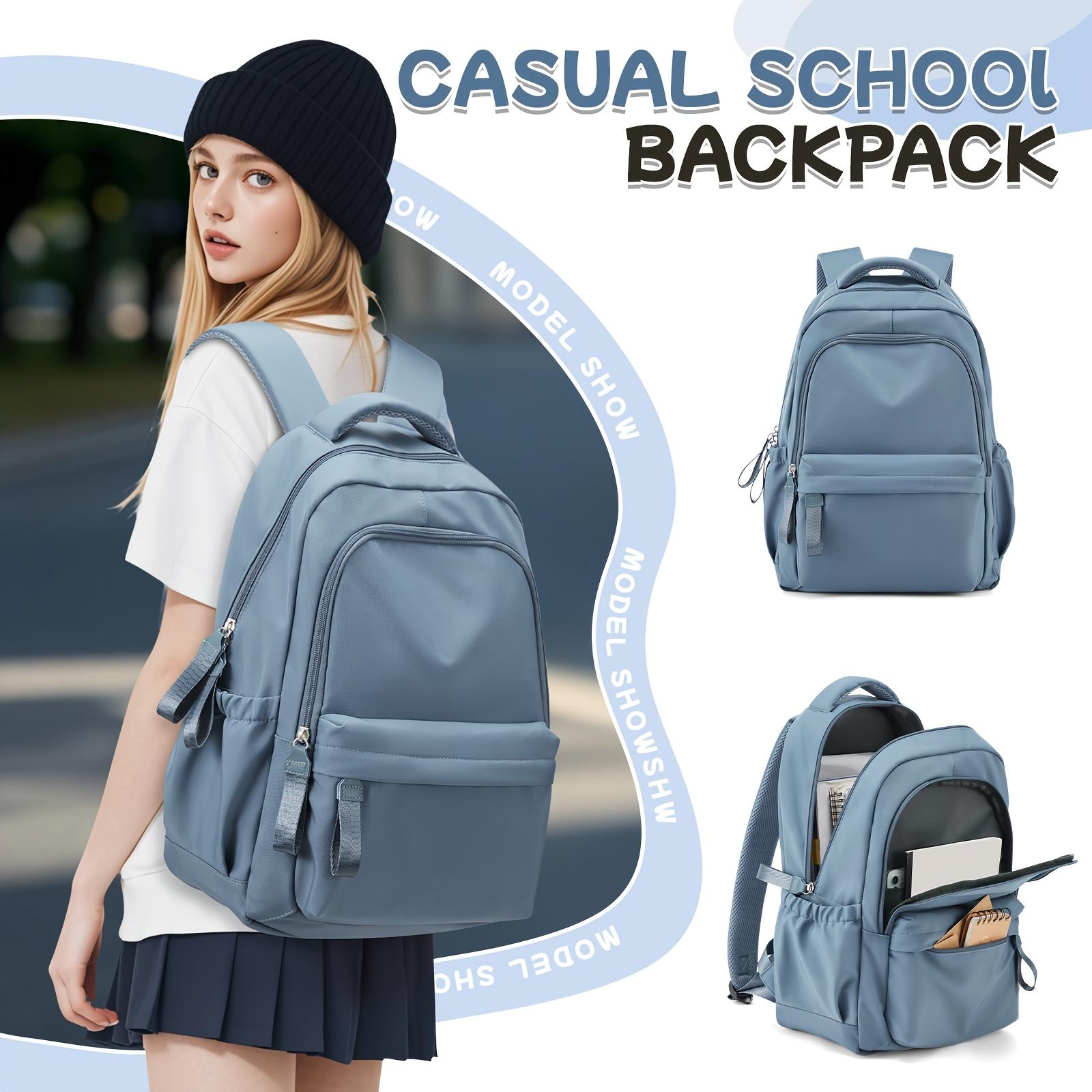 Large Capacity School Backpack, Lightweight City Daily Commuting Backpack for Men Women's Casual Backpack, Youth Laptop Backpack beige