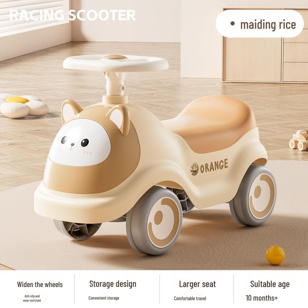 New Four-Wheel Kids Ride-On Scooter for Boys & Girls, Ages 1-3, Anti-Rollover Design