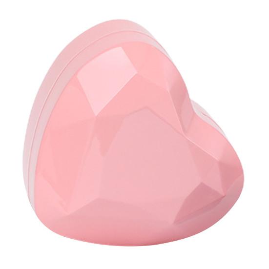 

Коробка для колец в форме сердца со светодиодной подсветкой Карманный портативный футляр для колец для предложения помолвки и свадьбы розовый