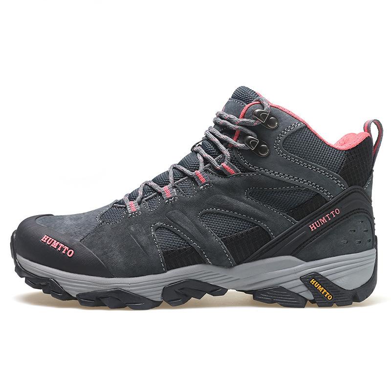 Hantu high-top hiking hiking shoes autumn and winter new non-slip shock-absorbing sports and leisure shoes leather waterproof outdoor