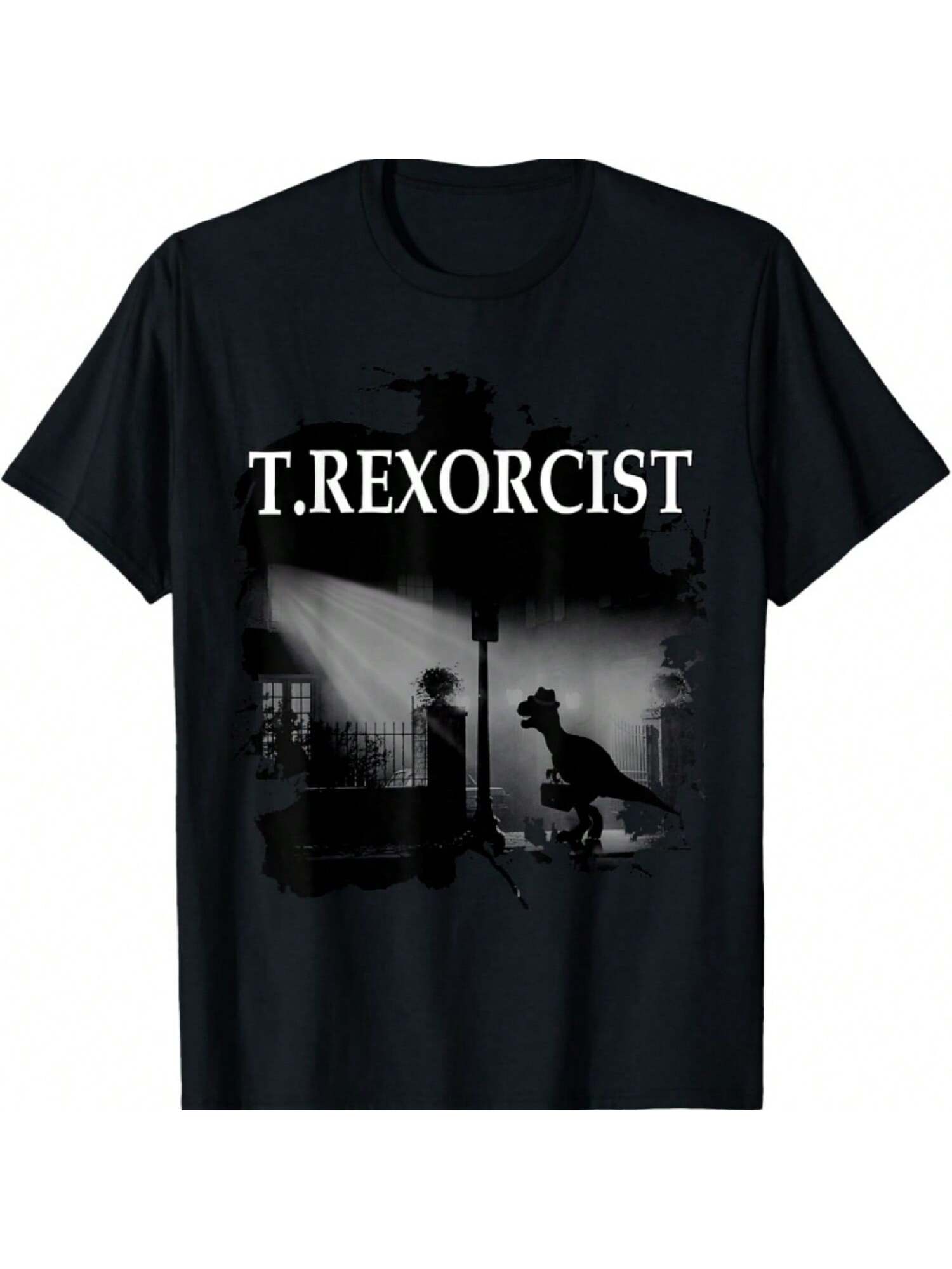Tyrannosaurus Rex Tee Shirt - T.Rexorcist Dinosaur Parody T-Shirt S разноцветный