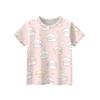 Kids Animal Print Short Sleeve T Shirt Casual Loose Fit Crew Neck Top Soft Comfortable Fabric Suitable for Everyday Wear