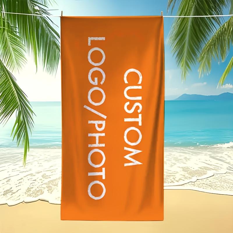 Personalized Beach Towel Custom Photos/Logo Microfiber Towel Thin Quick Dry Absorbent For Beach Swimming Yoga Bath Sports
