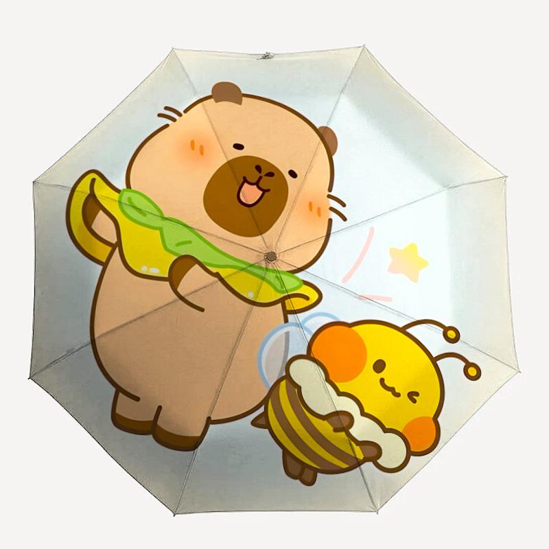 

1PC Capybara, Bee Friend Personality Umbrella with 8 Frames, Automatic Open, Durable Frame, Quality Craftsmanship yy250912139