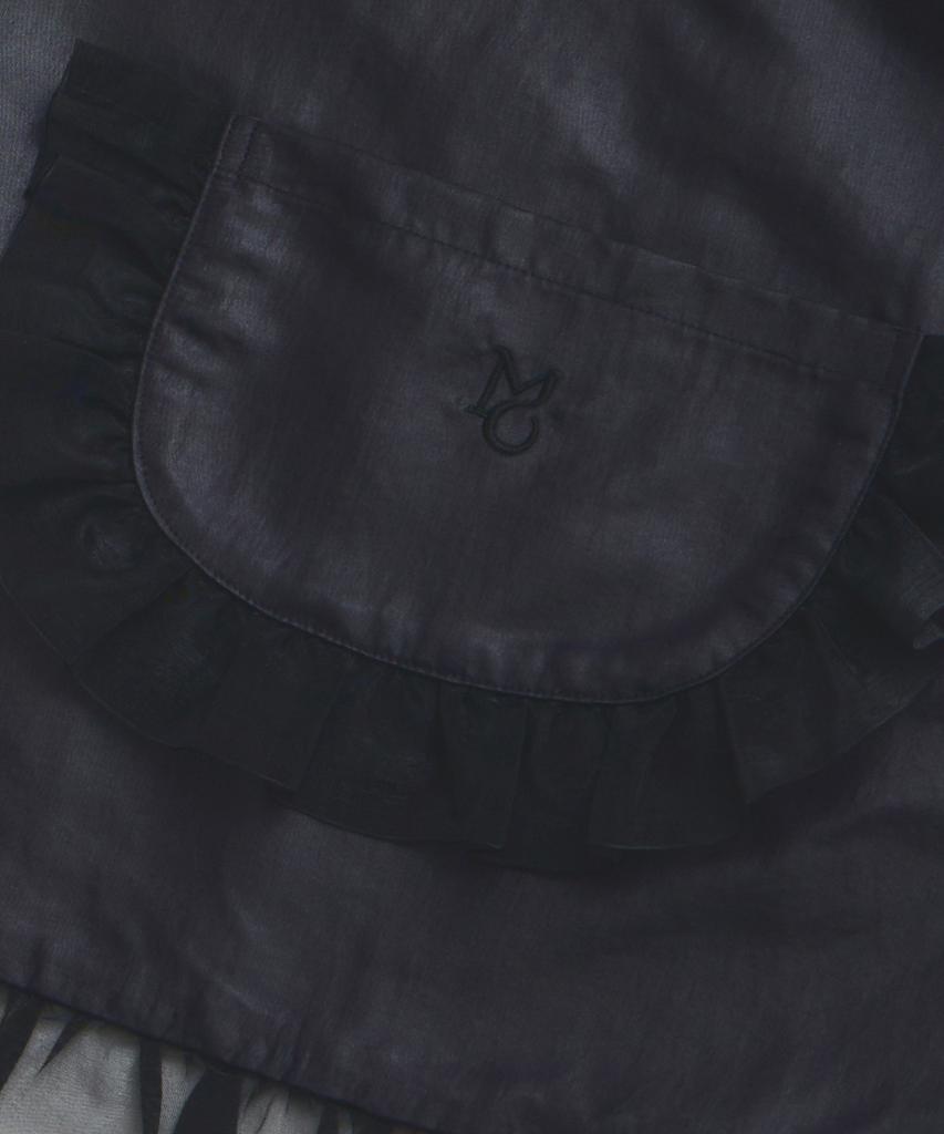 Moiremoa Luster Shirring Bag-Black