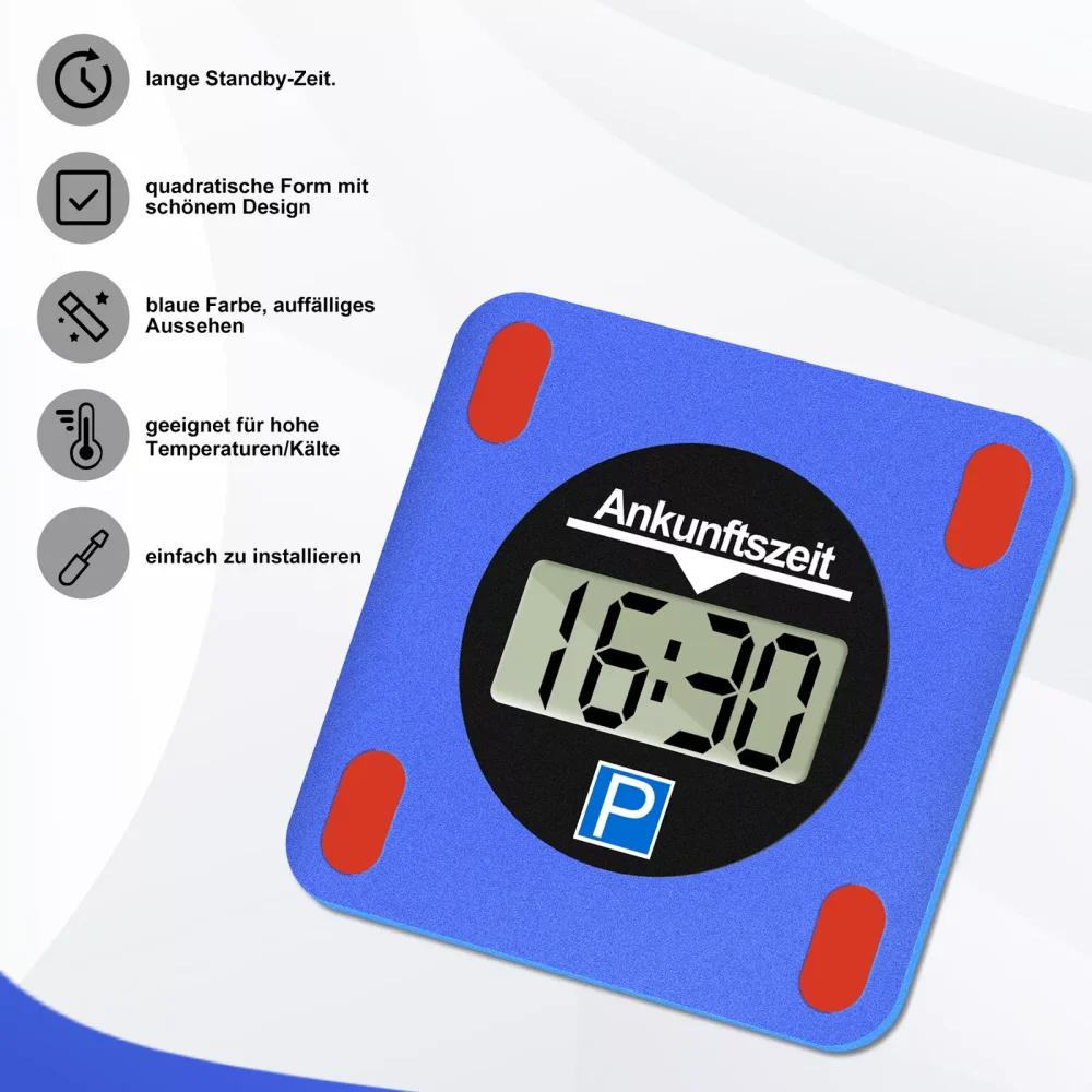 1pc Parking Timer Car Professional LCD Dual Screen Display Parking Timer Temporary Parking Card Interior Accessories No Battery