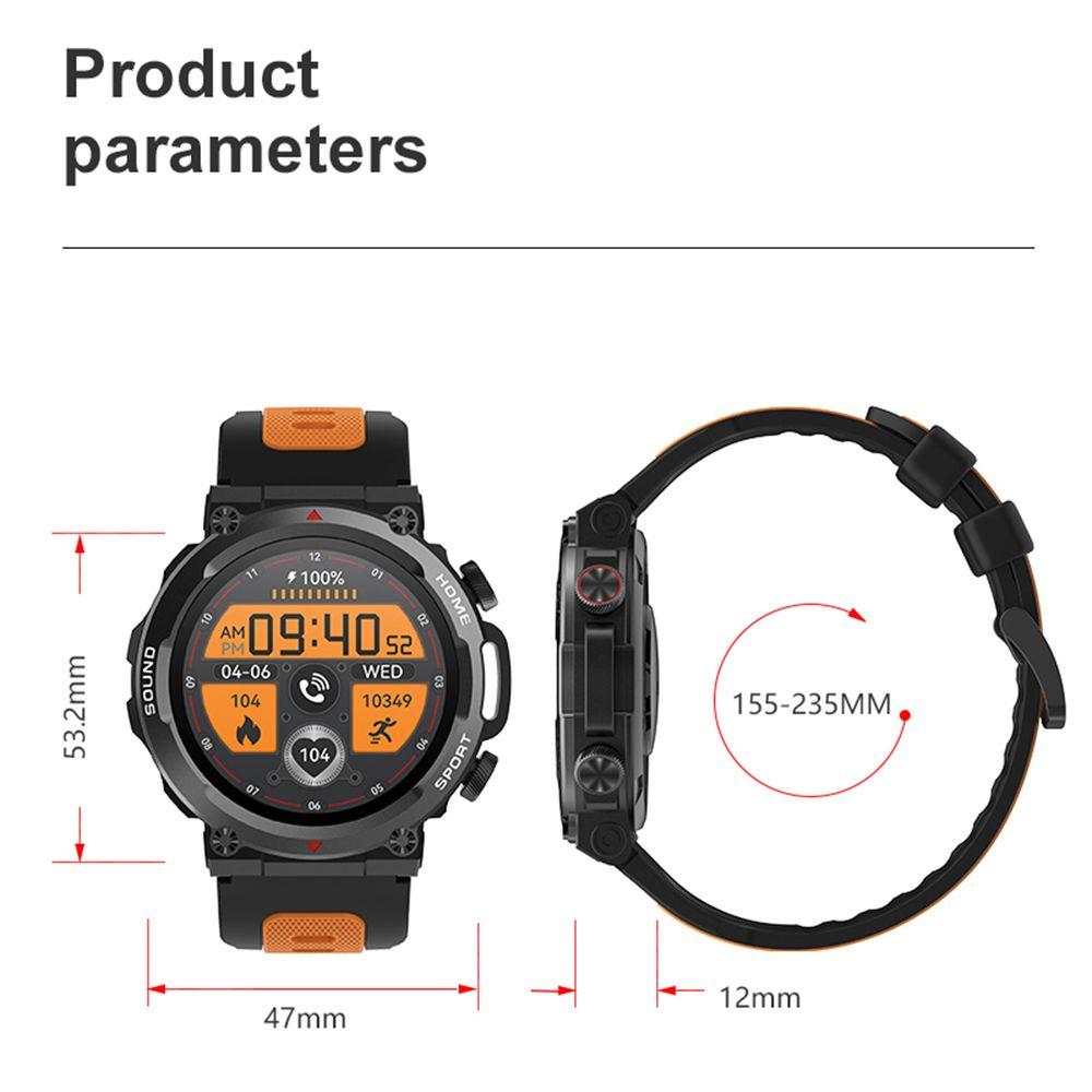 Outdoor Sports Smart Watch Men Bluetooth Call 1.39 Inch HD Display Health Heart Rate Monitoring Long Battery Life Smartwatch