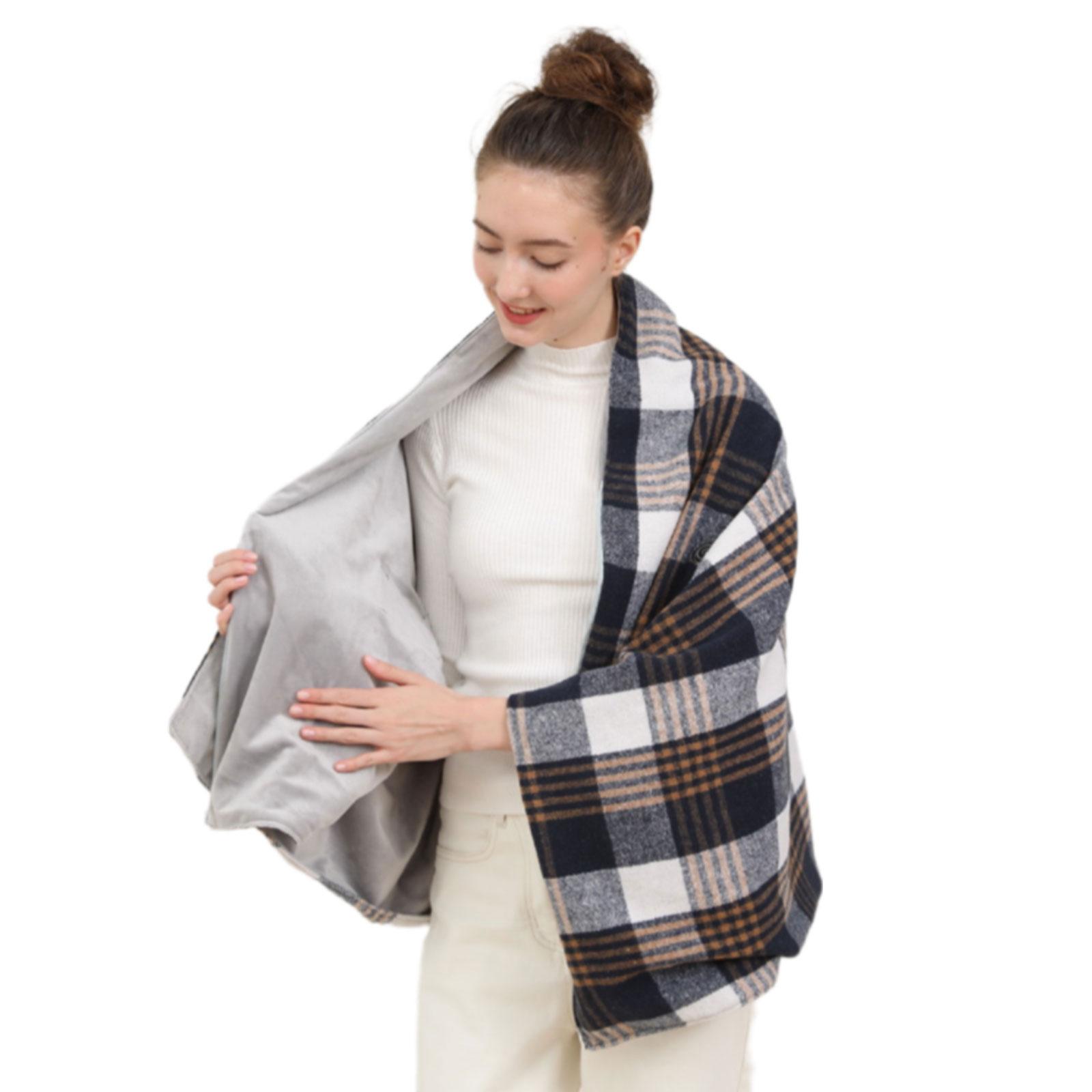 

Cosy Heated Shoulder Wrap Fast Heating Technology USB Heating Shawl Adjustable Neck Scarf Enjoy Daily Warmth кофейный