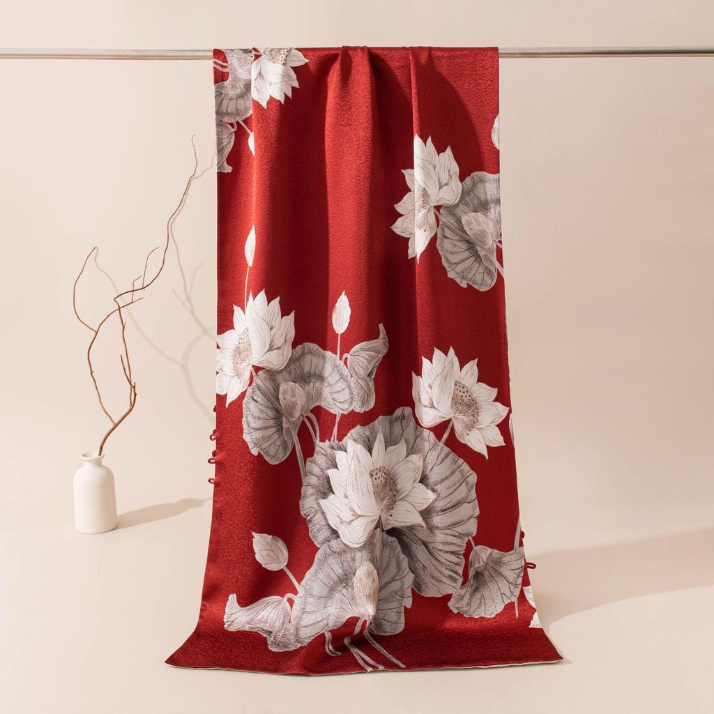 Mulberry Silk Snowflake Scarf: Gift Boxed Qipao Shawl