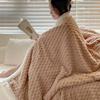 Thick Winter Fleece Blanket With Chenille Texture Solid Color Double-Layer Throw Bed Sofa Ultra Soft Warm Plush