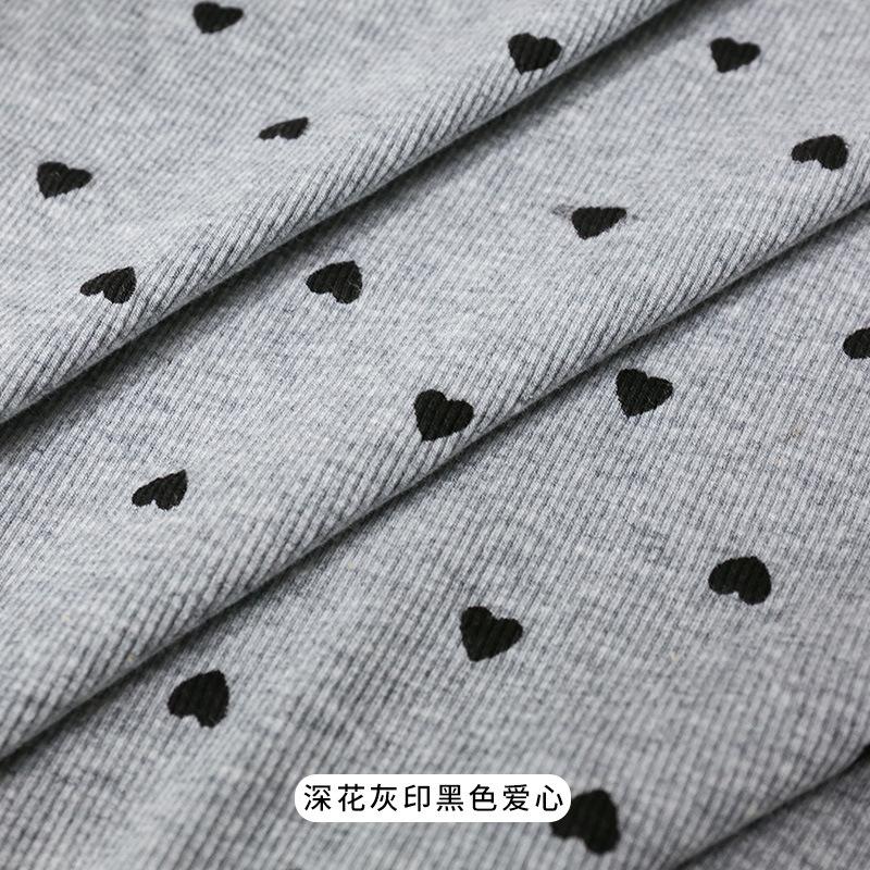 Summer Fashion Stretchy Dot Rib Printed Cotton Sewing Knit Fabric By Half Yards Dress,T-shirt Jersey Material  sewing tela