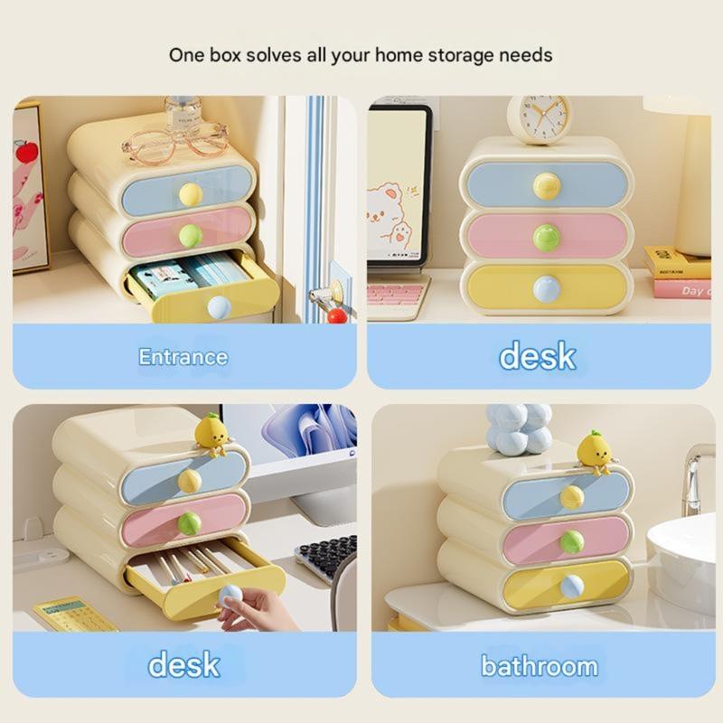 ABS PET Plastic Makeup Organizers Enhances Durability Long Time Use Cosmetic Storage Solution Space Saving