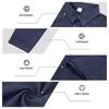 Men's Linen Summer Casual Long-Sleeve Polo Shirt and Shorts Set