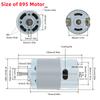 795 895 DC Motor 12 /24V 3000-12000RPM Yüksek Torklu Elektrik Motoru Elektrikli Alet/Kendin Yap Küçük Matkap için Çift Bilyalı Rulmanlı