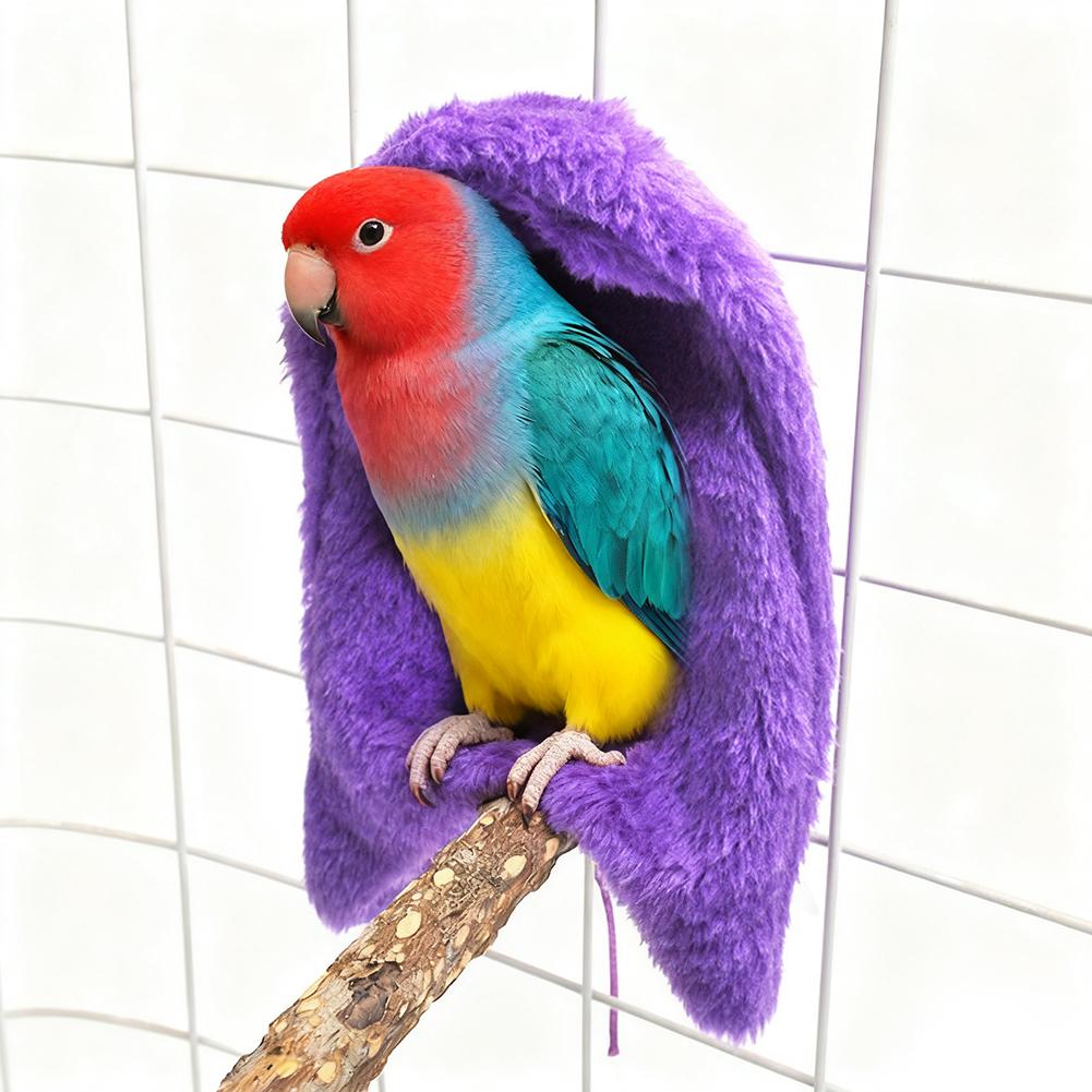 S/M/L Plush Parrot Windproof Hanging Nest Winter Warm Bird Blanket Cozy Bird Snuggle Hut