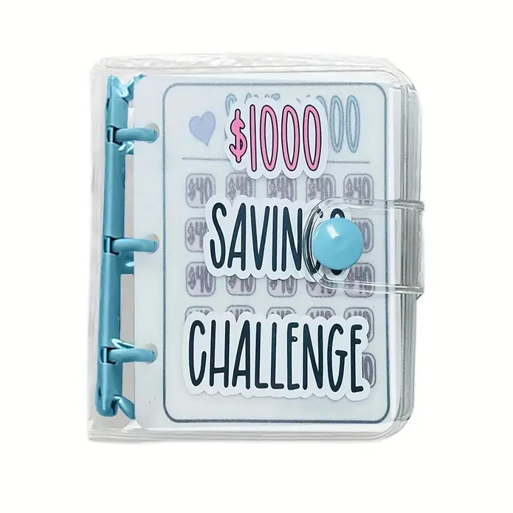 Savings Challenge Binder $ 1000 Money Savings Challenges Book Cash Budget Storage Loose-leaf Notebook Envelope Savings Challenge