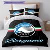 Atalanta Bergamo Pattern Bedding Set Quilt Cover Pillowcase Home Decor Gift (1 * Duvet Cover + 2 * Pillowcase, Without Core)