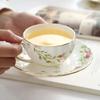 Gold-plated Flower Edge Cup&saucer Dining Table Coffee Mug Delicate Porcelain Mugs Afternoon Tea Teacup Fruit Juice Container
