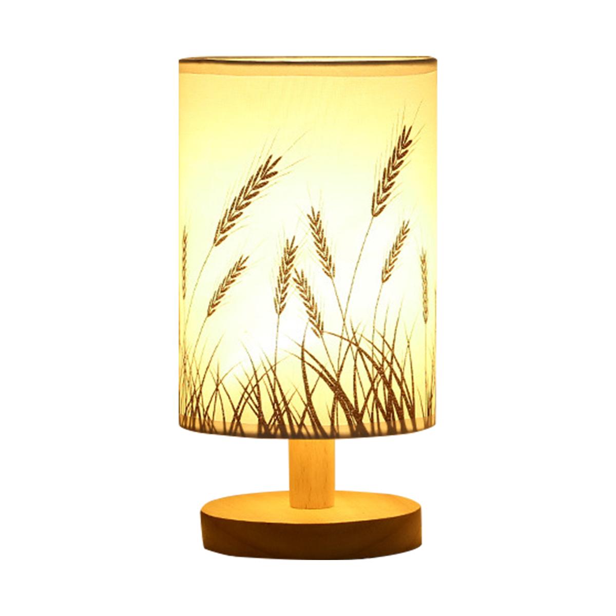 

Usb Bedside Lamp Night Lights Table Lamp For Bedroom Area Wooden Desk Lamp Bedside Night Light With Cylinder Lamp Shade Home Decor USB Light