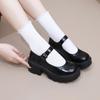 Lolita Shoes Women PU Leather Platform Mary Janes Shoes Women's Japanese Style Vintage Chunky Heels Pumps Plus Size 2026 spring