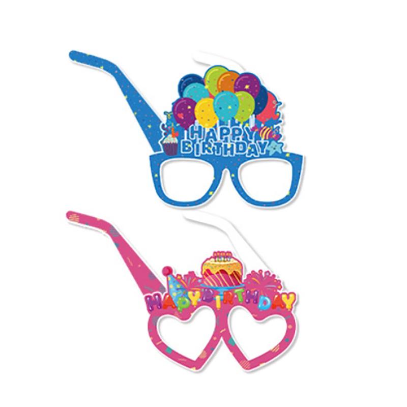 12 Pezzi Occhiali di Carta per Festa di Compleanno Occhiali Divertenti per Travestimento Decorazione per Festa di Compleanno dei Bambini