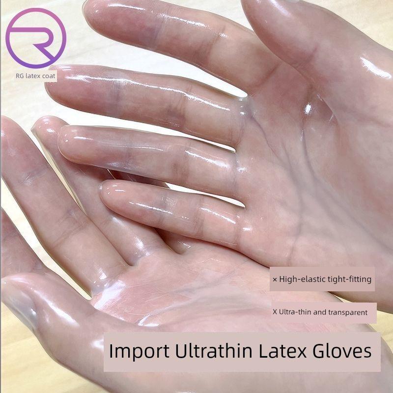 

RG Прозрачные латексные короткие перчатки Латекс Ультратонкие Высокоэластичные Облегающие Латексные Аксессуары для одежды Сексуальные короткие перчатки Transparent gloves (a pair) XS