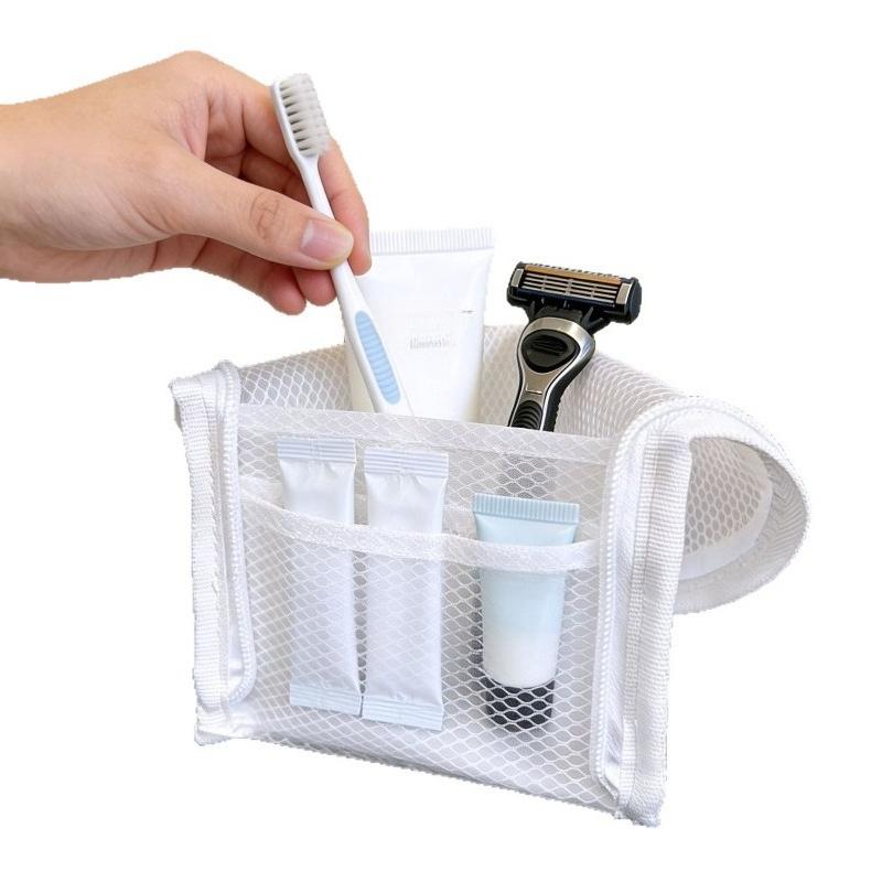 Travel Waterproof Toothbrush Storage Bag Mesh Shower Bag for Business Trips Waterproof Toiletry Organizer Pouch for Cosmetics