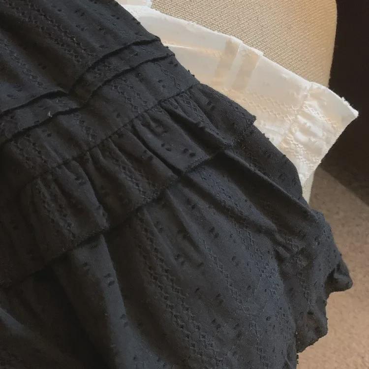Women's French-Style High Waist Puffy White A-Line Skirt - New Summer Small Size Ballet Skirt