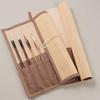 Portable Bamboo Calligraphy Brush Roll Holder