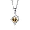 Women's 925 Sterling Silver Jewelry 1 Carat Moissanite Pendant Necklace For Wedding Simple Fashion Clavicle Chain