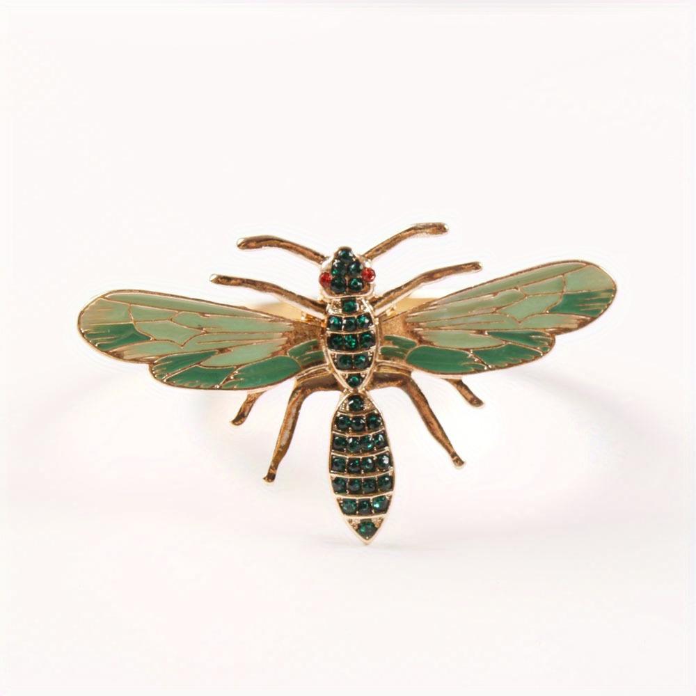 

1 шт элегантные кольца для салфеток медоносная пчела стрекоза пряжка для салфеток держатели для салфеток украшение стола кольца для салфеток жёлтый