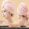 Trendige schnelltrocknende Plüsch-Haartuchkappe für Damen - Weich, Saugfähig, Dickes Kopfwickeltuch