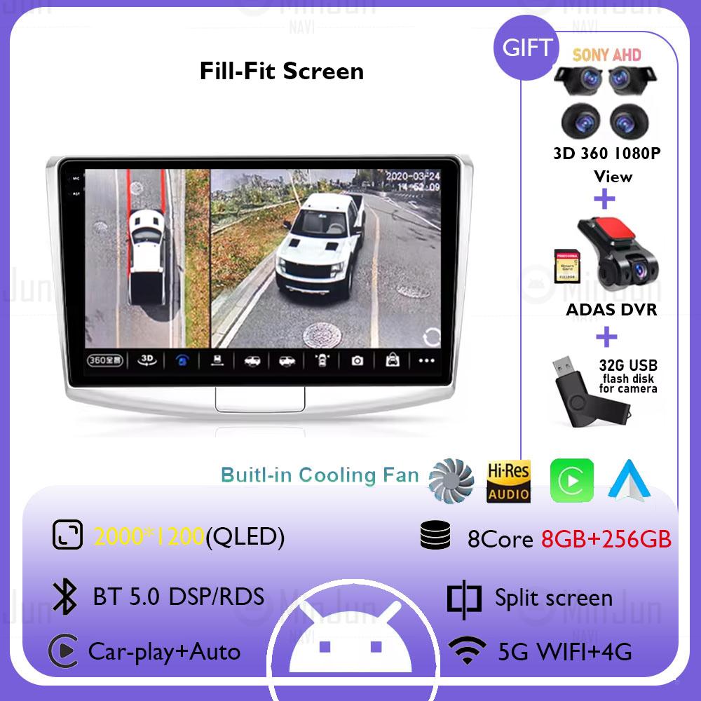 Android 14 Multimedia Player For Volkswagen VW Passat B6 B7 CC 2007-2015 Wireless Carplay Radio Android Auto Car Radio No 2 Din